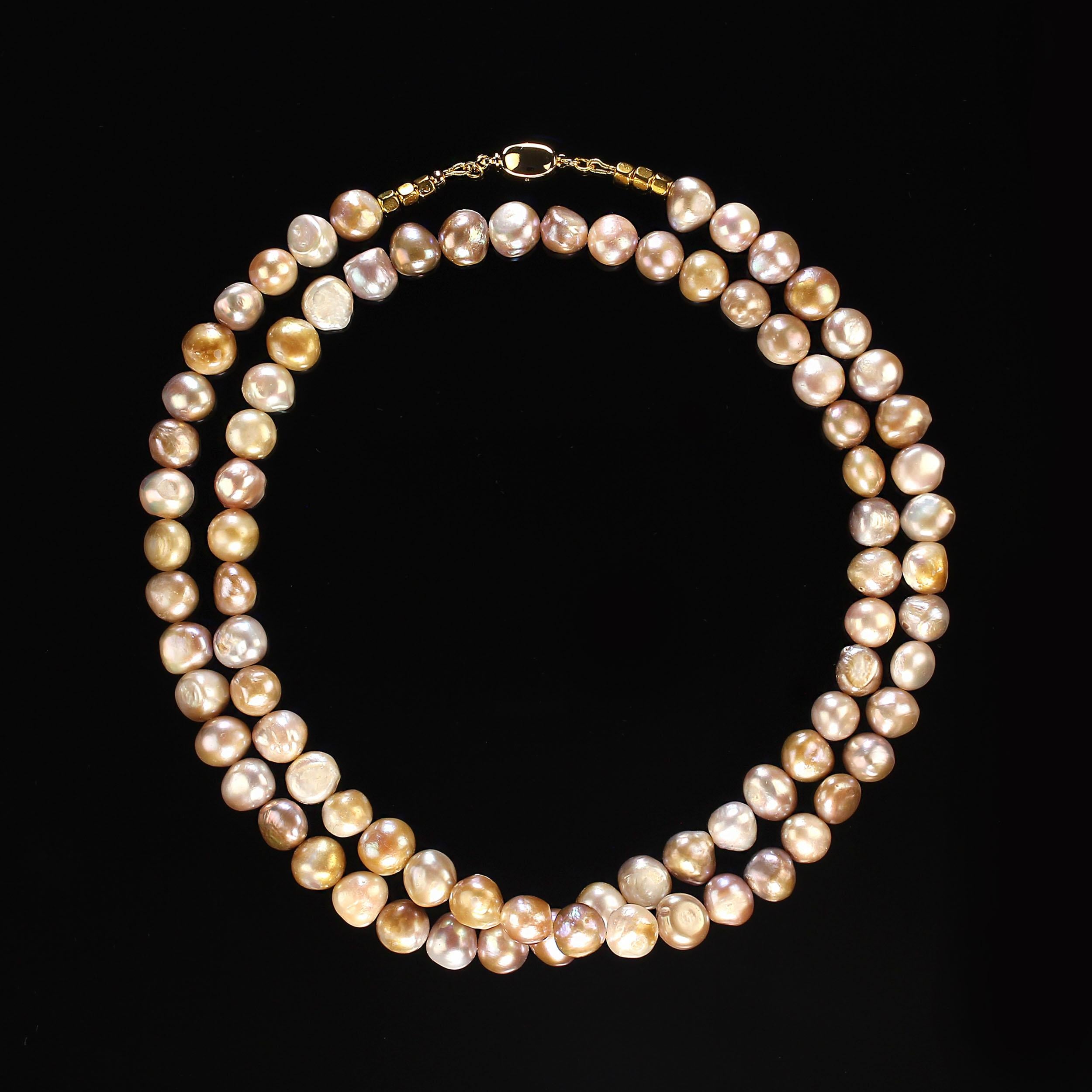 AJD 32 Inch Gorgeous Fresh Water Pearl Necklace in Multi Colors For Sale 2