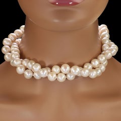 Aria Jewelry Design 35-Inch White Freshwater Pearl Necklace, 12mm