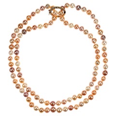 AJD 37 Inch Multi Color Freshwater Pearl Necklace