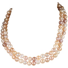 AJD 37 Inch Multi Color Freshwater Pearl Necklace