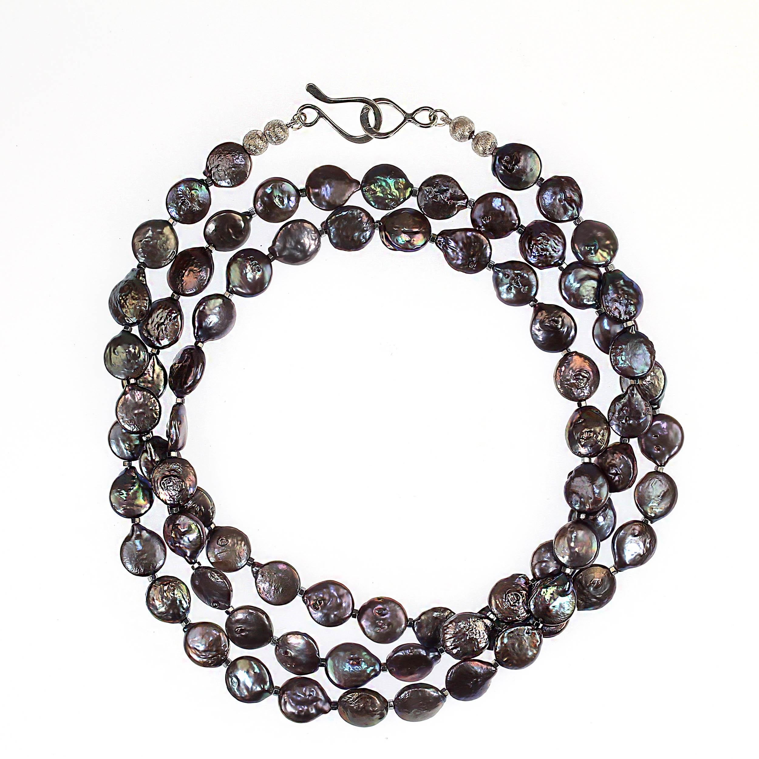 AJD Collana da 37 pollici con perle di 10 mm di colore malva in vendita 3