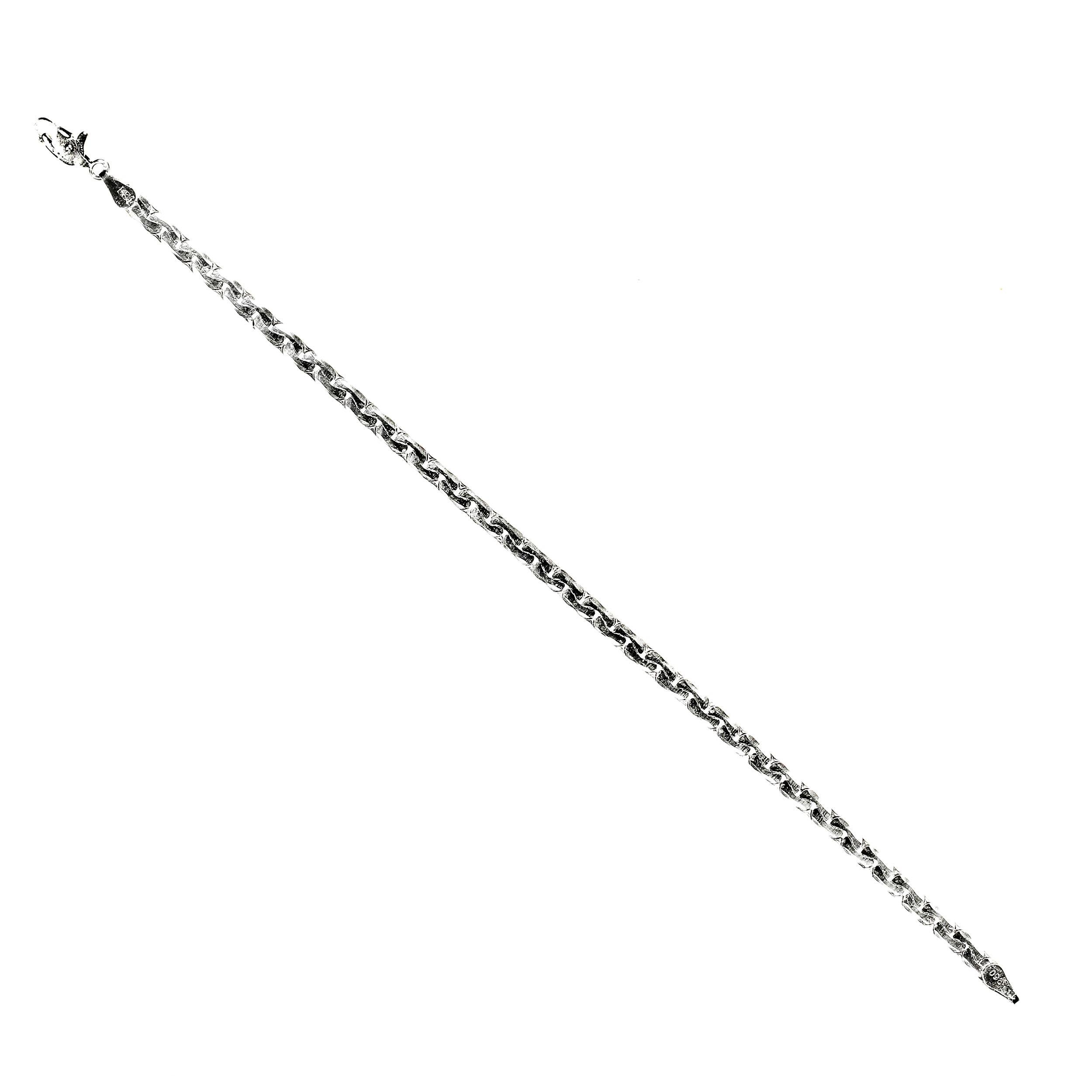 AJD Men's 7.5 Inch Sterling Silver Braided Chain Bracelet For Sale 1