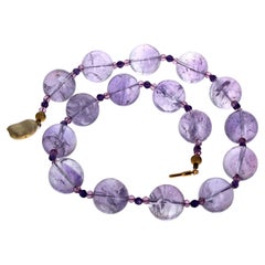 Absolutely Fascinating Beautiful Huge Real Amethyst Gemstones 19" Necklace