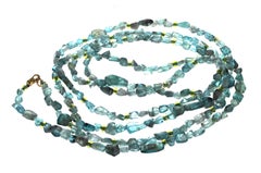 AJD  Aquamarine "Endless" 67" Necklace