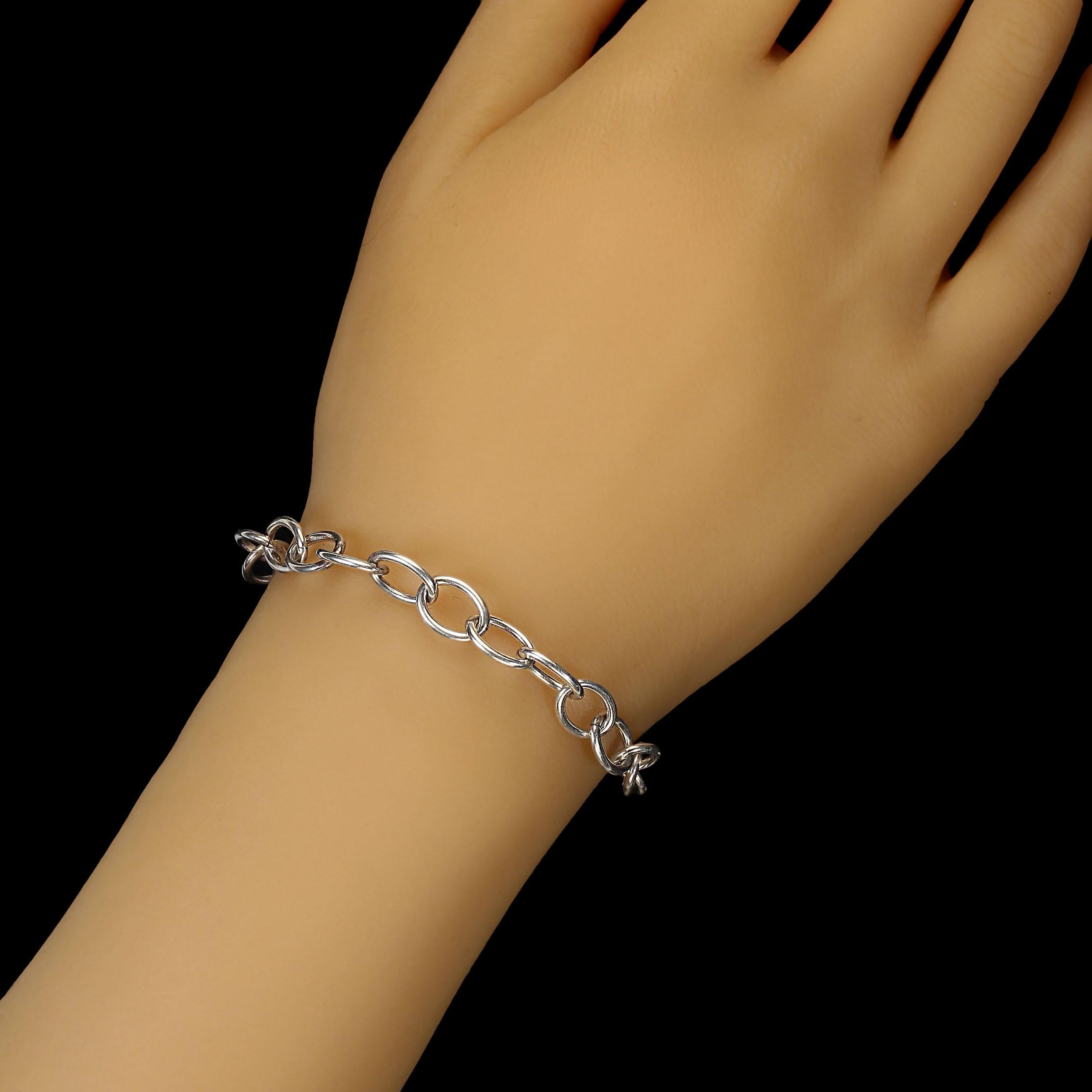da uomo o donna AJD Bracciale in argento da 7 pollici in vendita