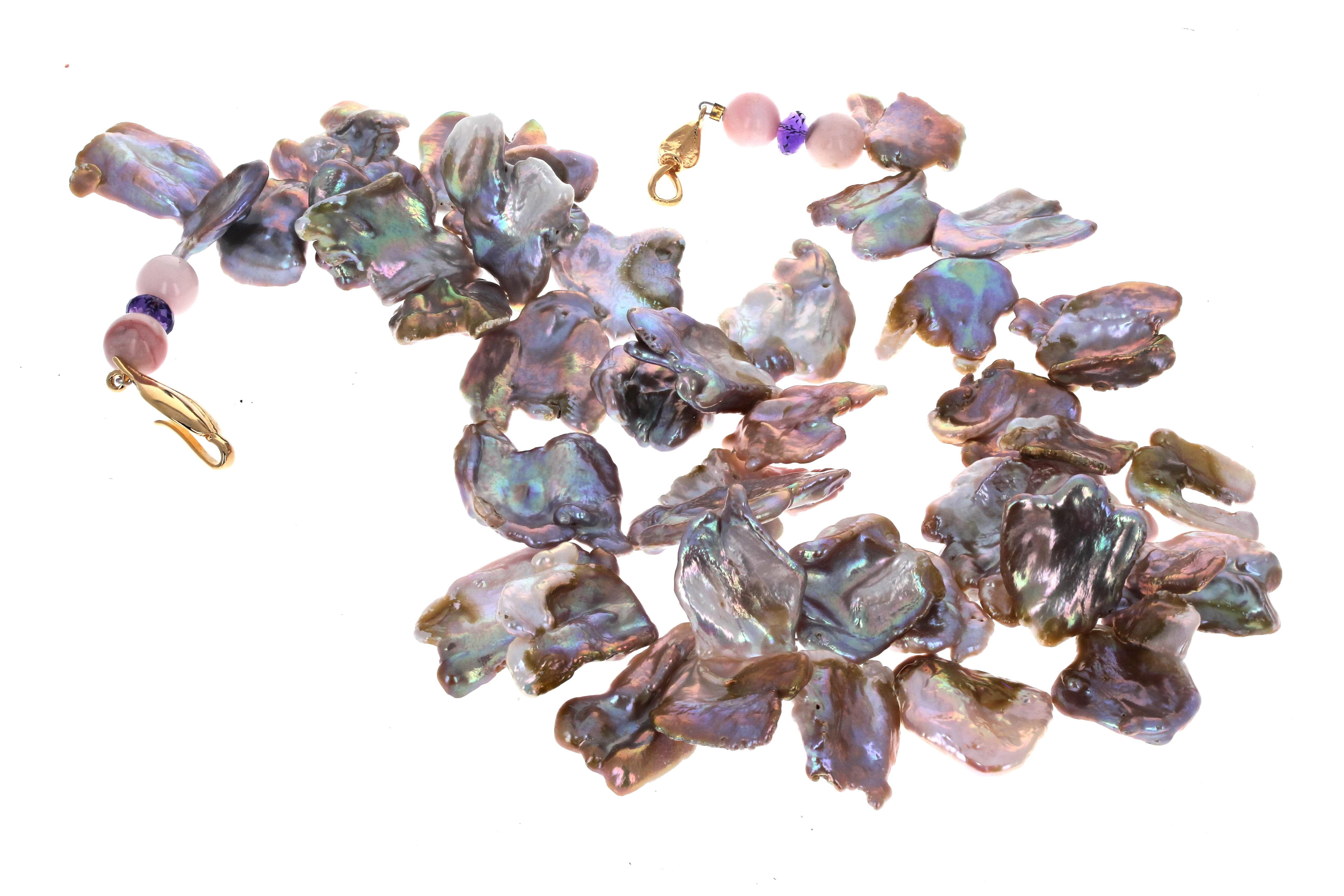 Mixed Cut AJD Artistic Beautiful Natural Cultured Fresh Water Pearl 19