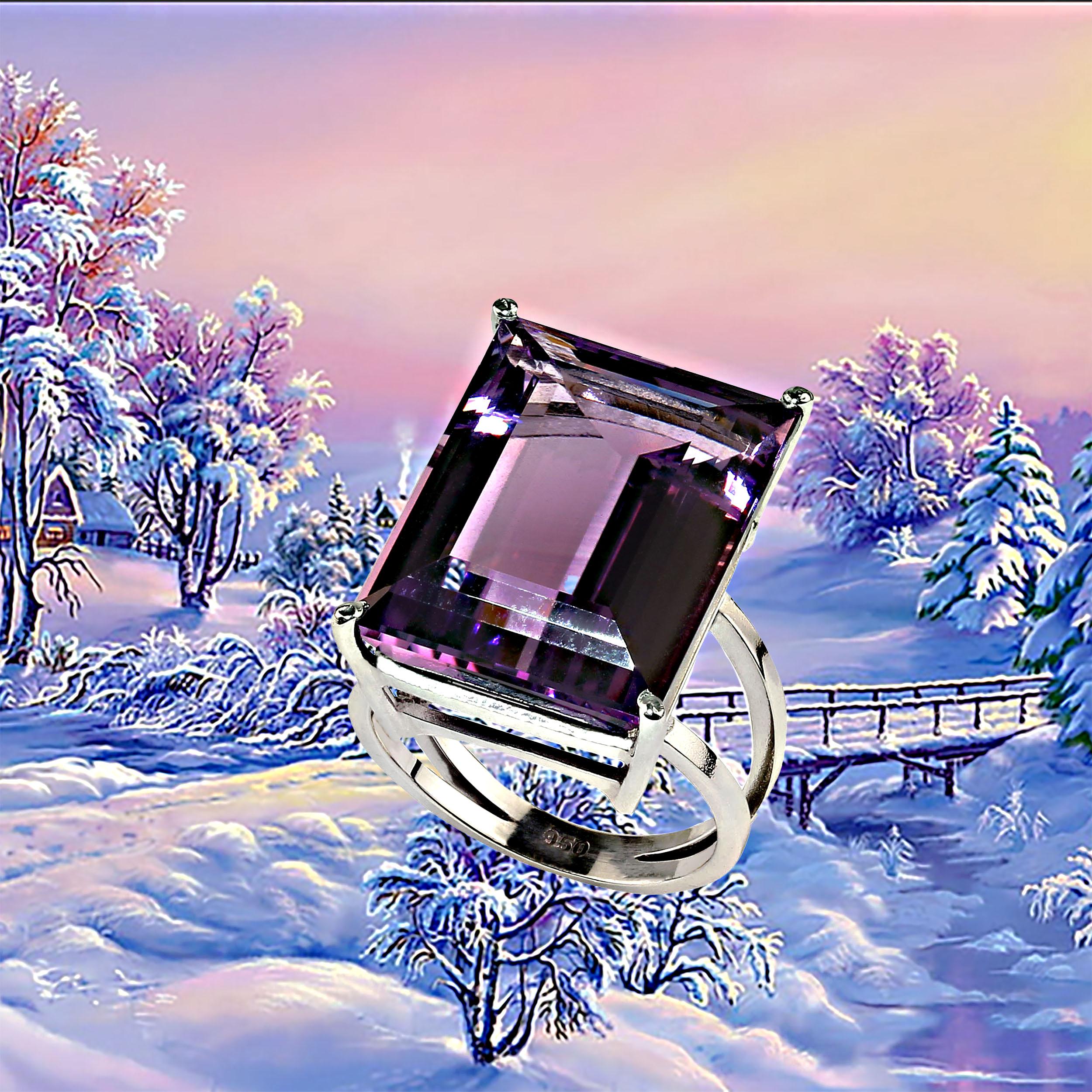AJD Awesome Amethyst and Sterling Silver Handmade Ring In New Condition For Sale In Raleigh, NC