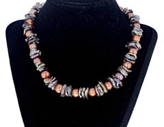 AJD Beautiful  17" Pearl and Pearl Shell Necklace