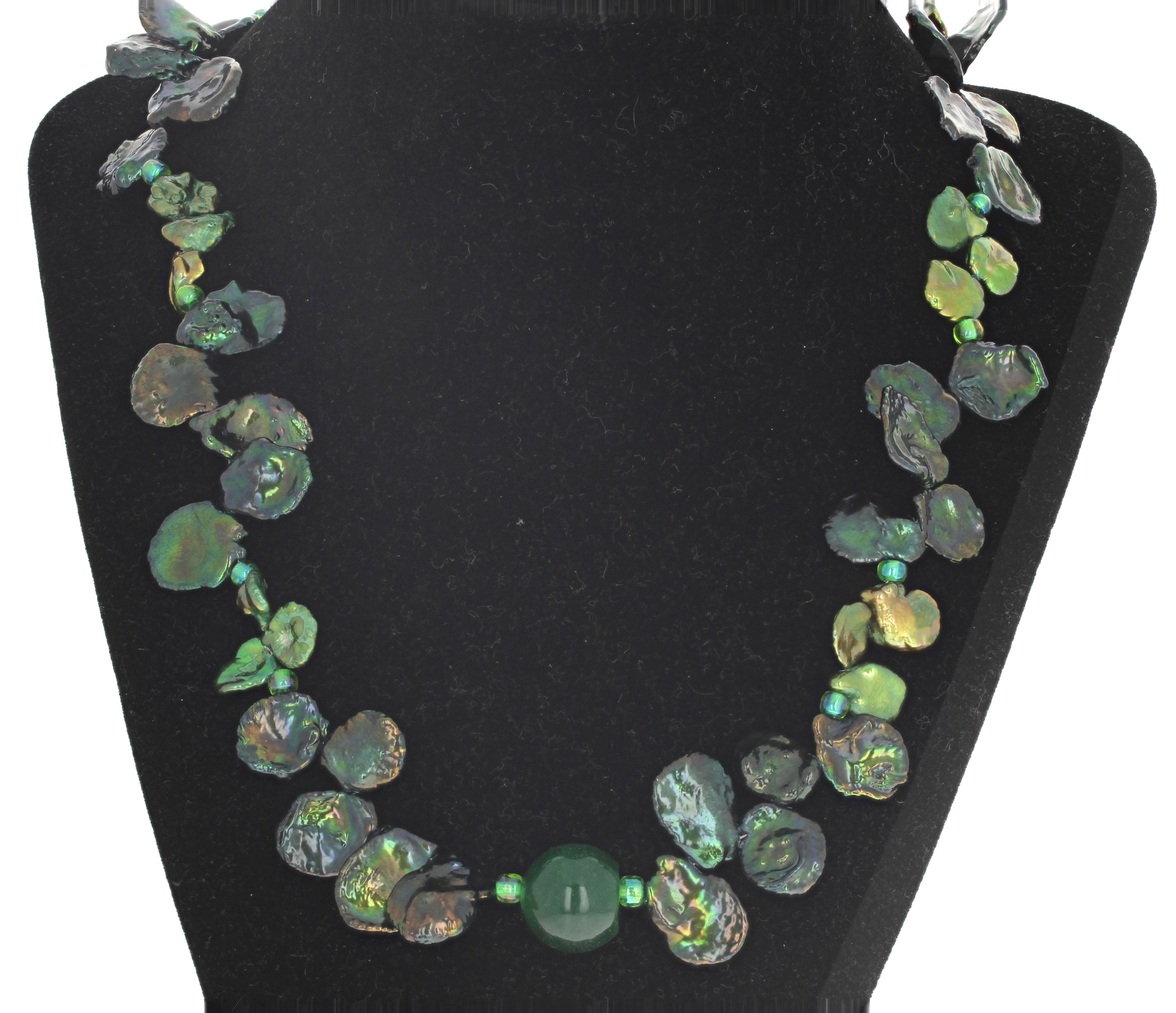 beaded jade necklace