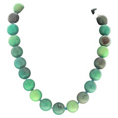 AJD Gorgeously Beautiful Natural Highly Polished Chrysocolla 23" Necklace