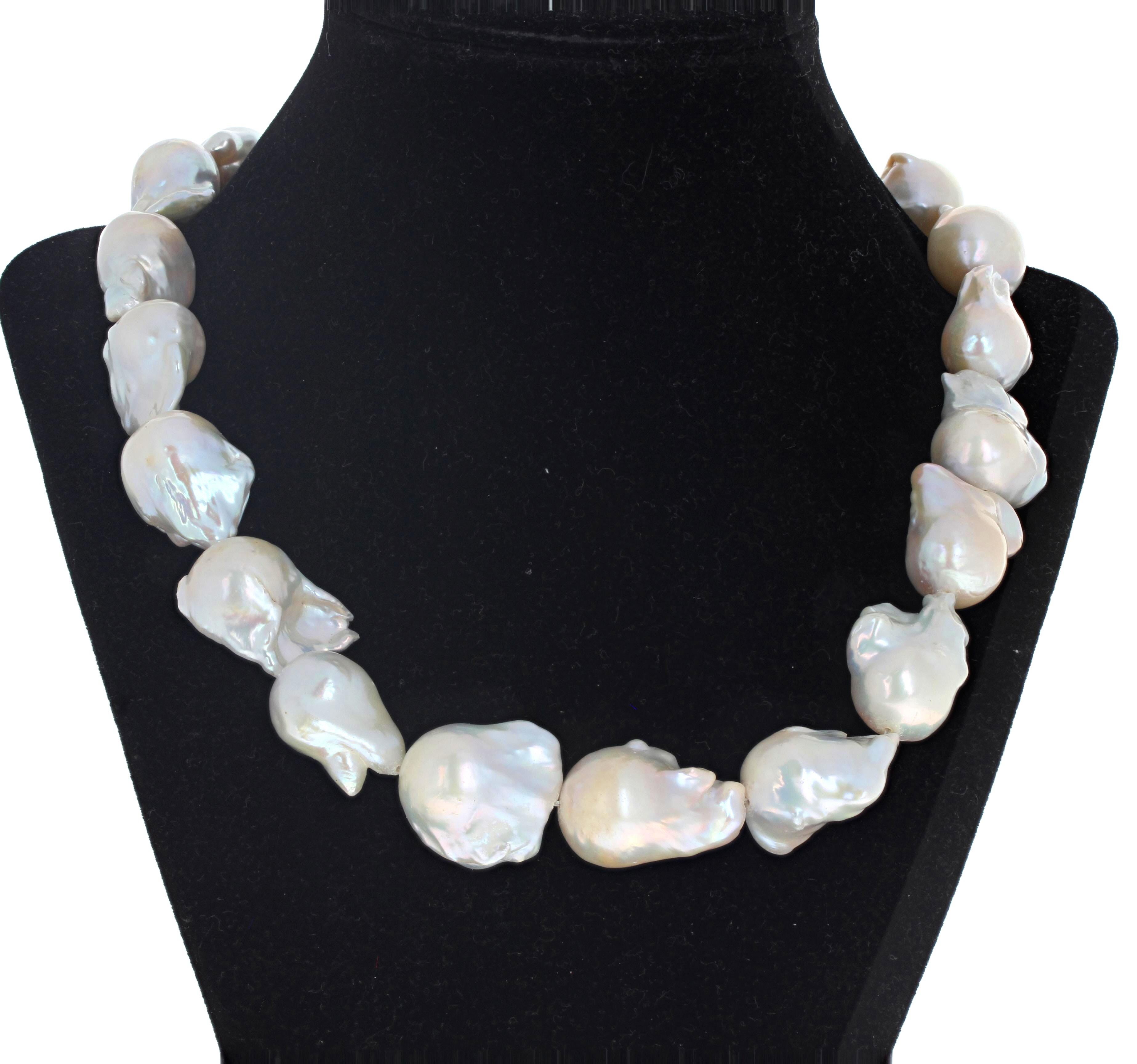 Uncut AJD Beautiful Natural Huge Baroque REAL Pearls Elegant 20