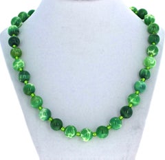 AJD Natural Highly Polished Really Beautiful Chalcedony 19" Necklace