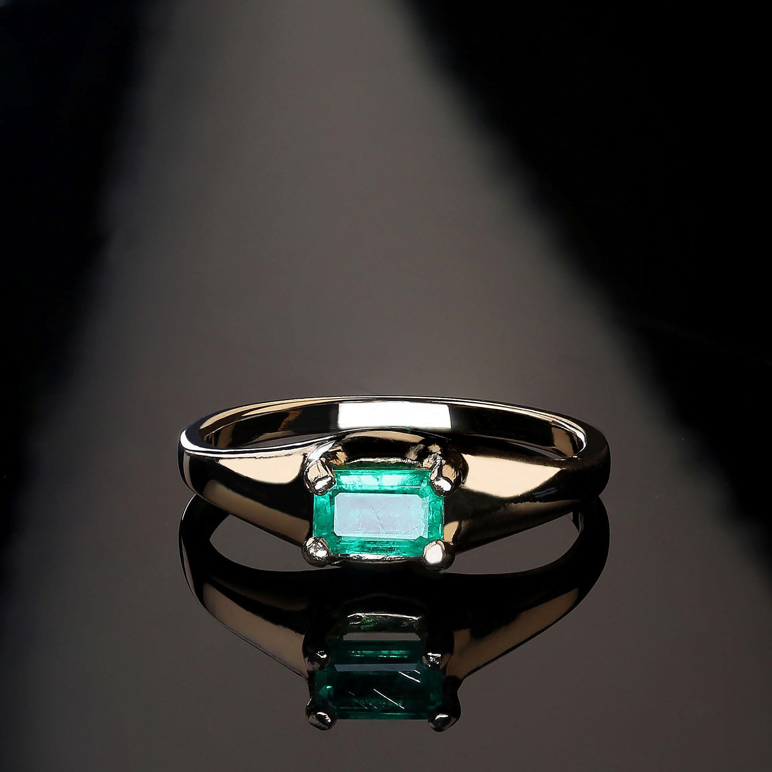 emerald cut birthstone rings