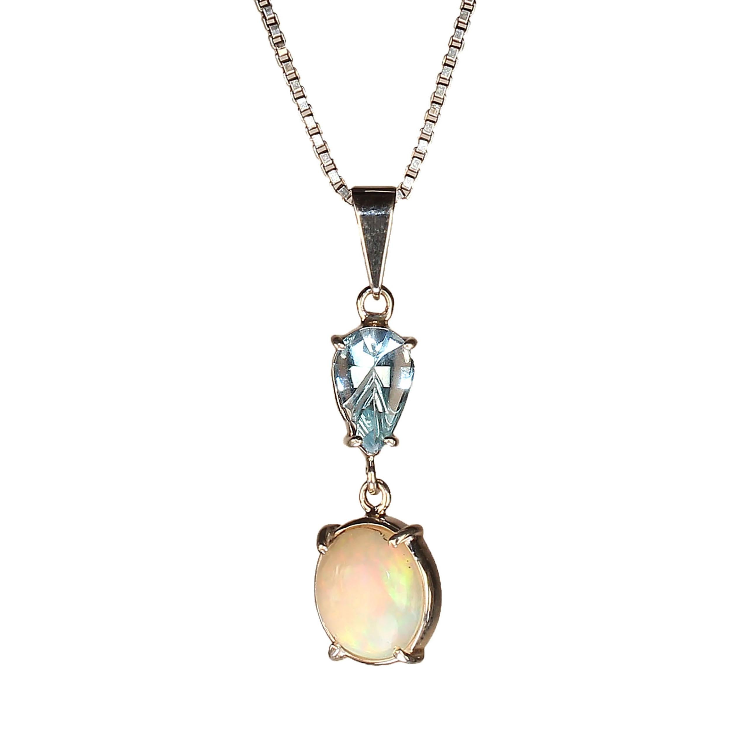 opal and topaz necklace