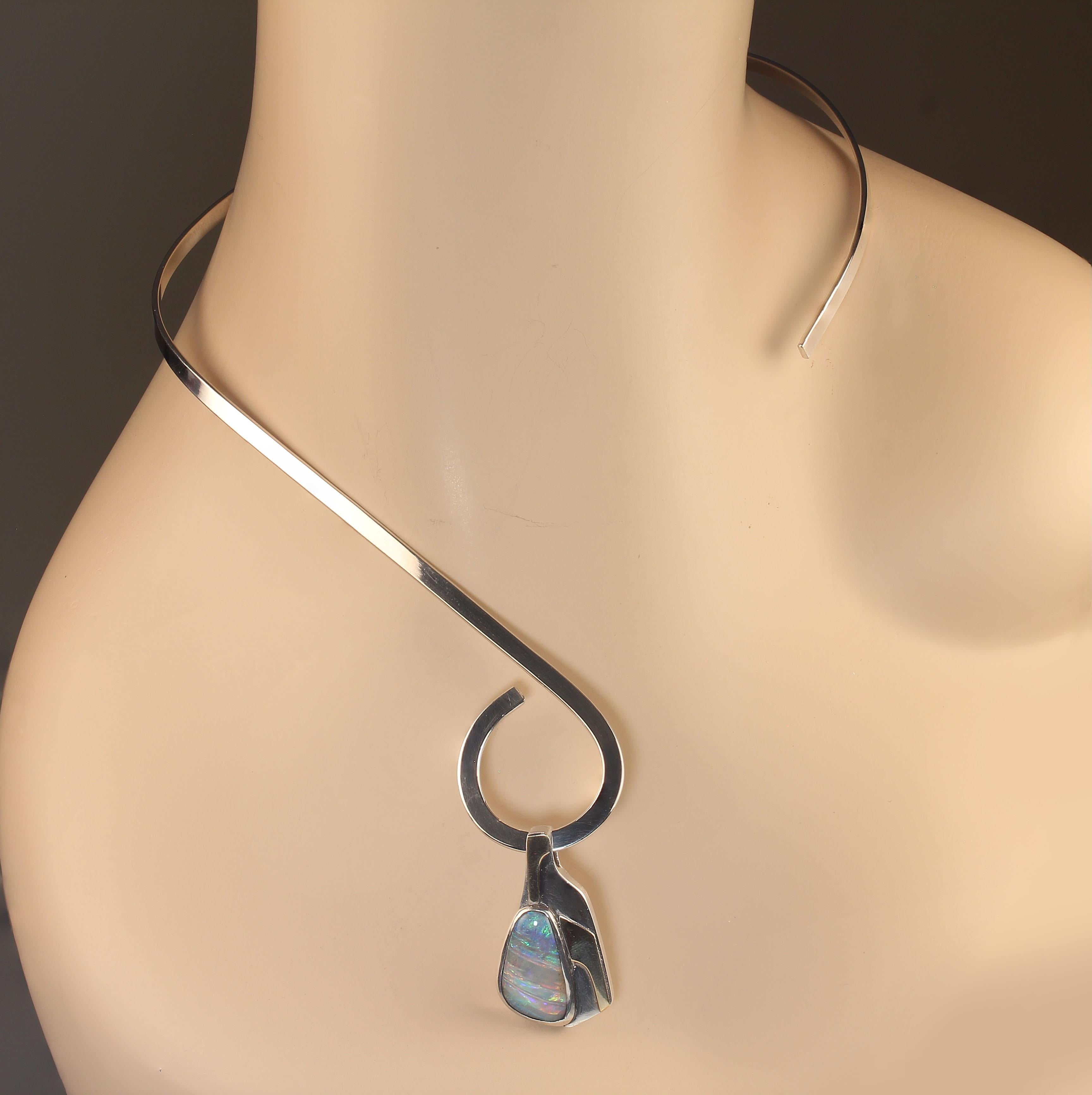 Artisan AJD Pendentif unique en argent sterling et or 18 carats en vente