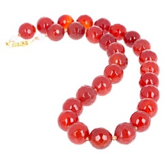 AJD Brilliant Natural Carnelian 
Citrine 19" Necklace