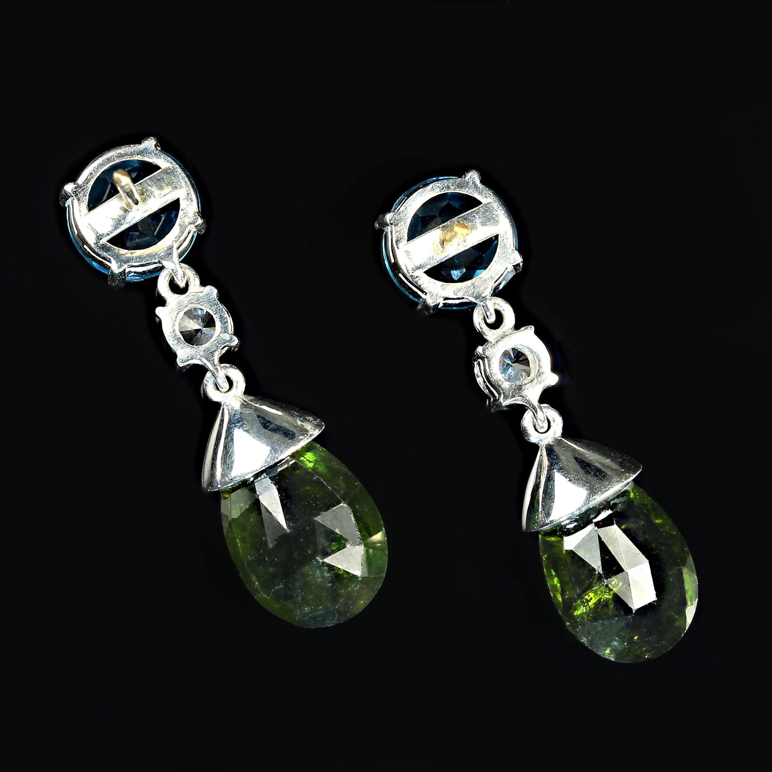 green apatite earrings