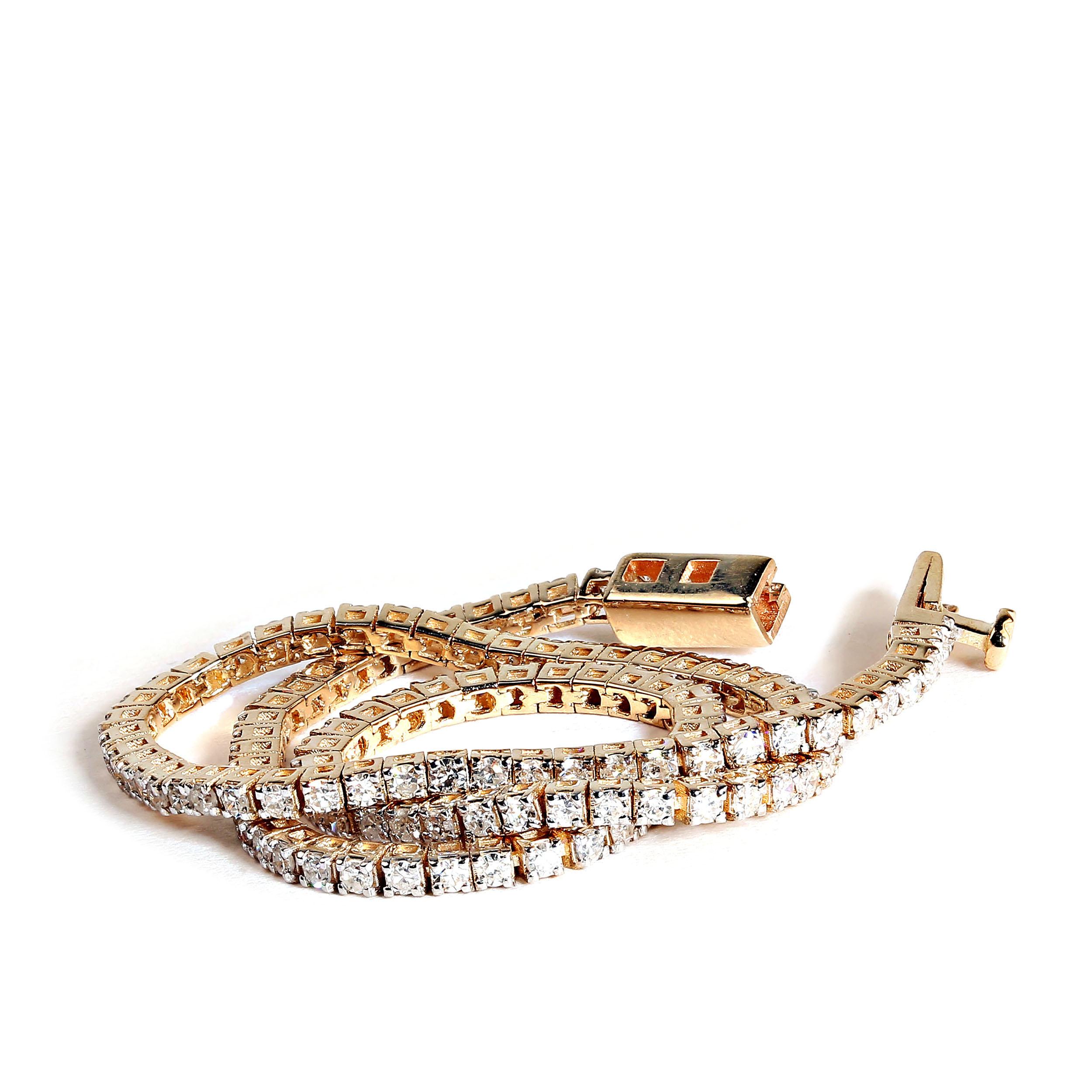 Round Cut AJD Delightful, Dazzling, Dreamy Diamond Bracelet  April Birthstone For Sale