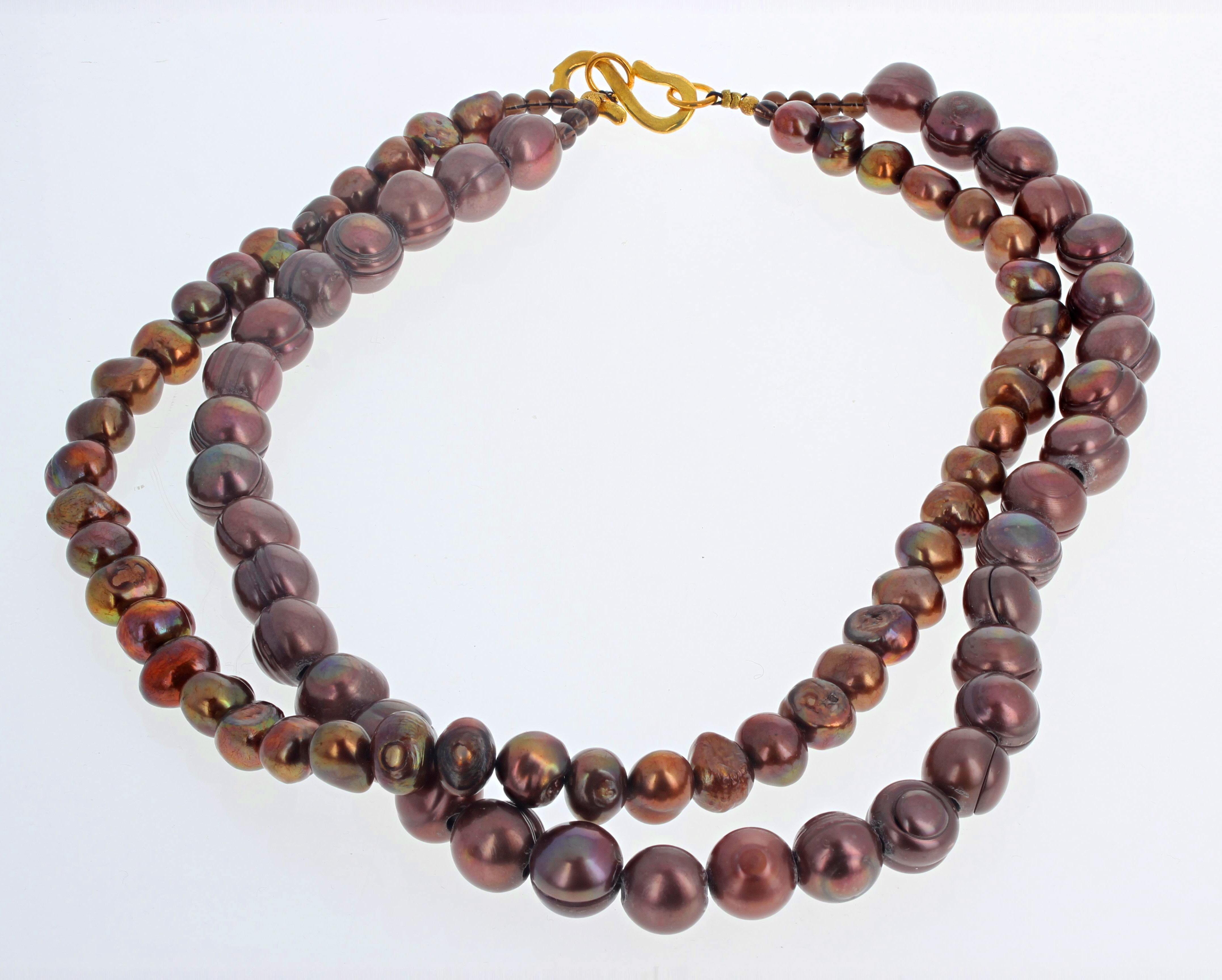 AJD Collier de 19 pouces de perles de culture naturelles magnifiquement brillantes Neuf - En vente à Raleigh, NC