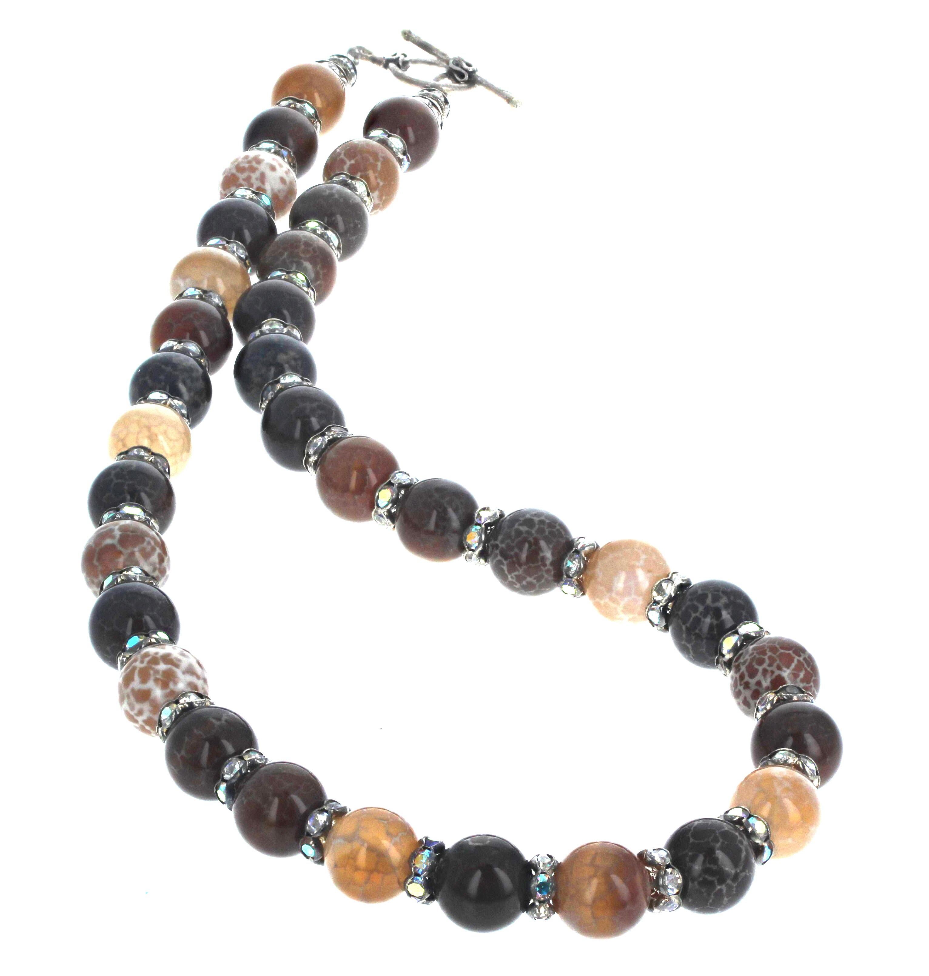Women's or Men's AJD Dramatic Fascinating Sparkly Lovely Natural Agate 20