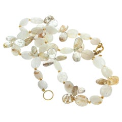 ajd jewelry AJD Dramatically Fascinating Natural Rutilated Flippy Quartz 21" Necklace