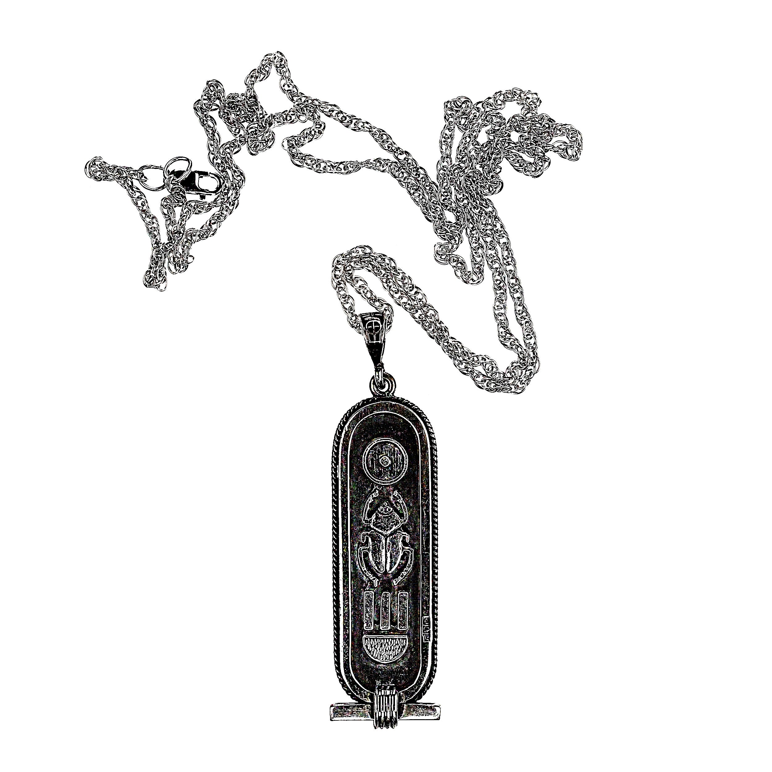 AJD Egyptian Hieroglyph Cartouche Pendant