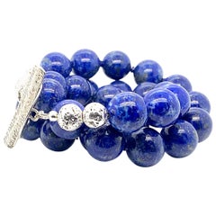 Elegante 20-Zoll-Halskette aus blauem Lapislazuli von AJD
