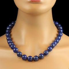 AJD Elegant 20-Inch Blue Lapis Lazuli Necklace