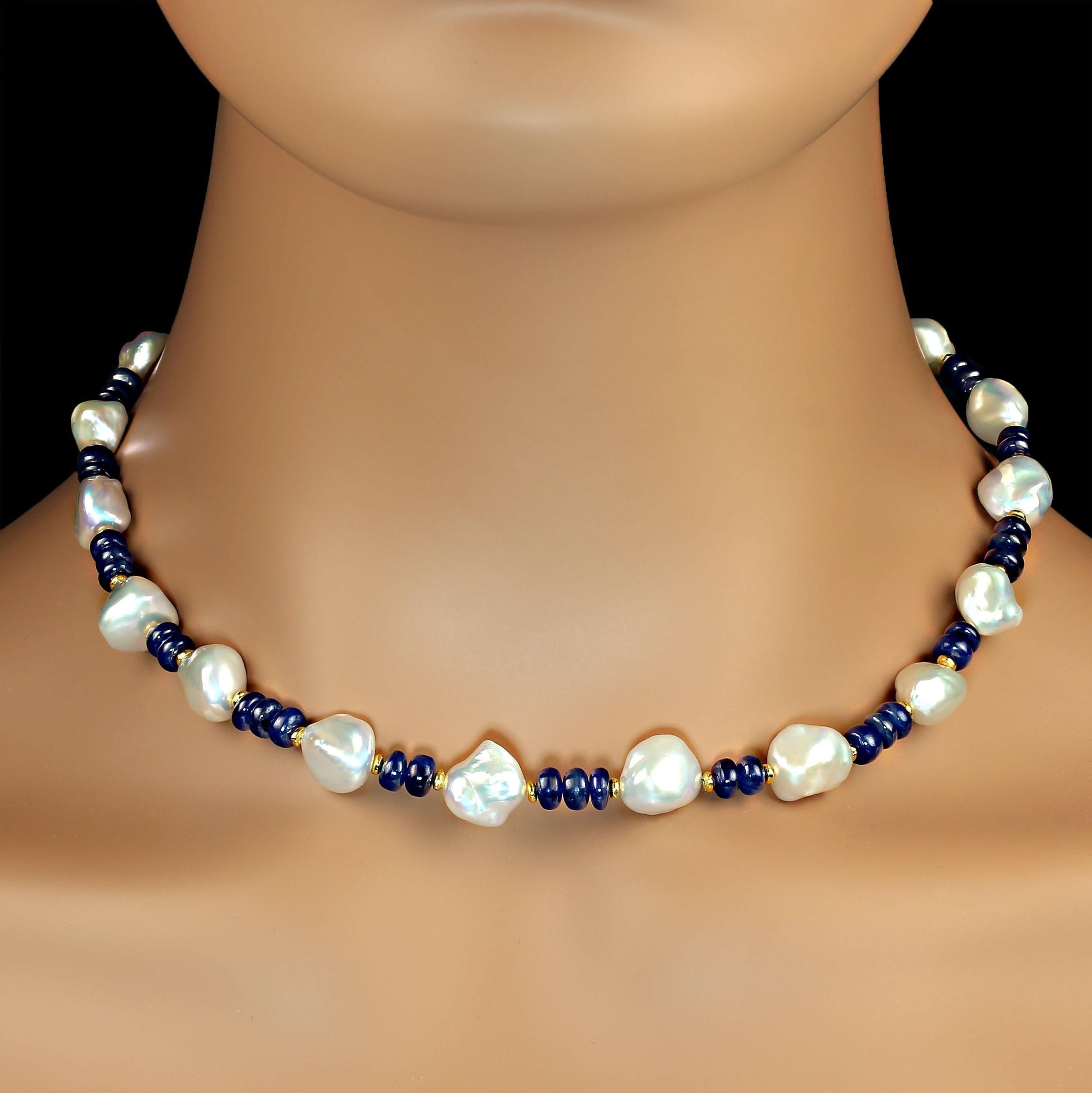 blue sapphire and pearl necklace