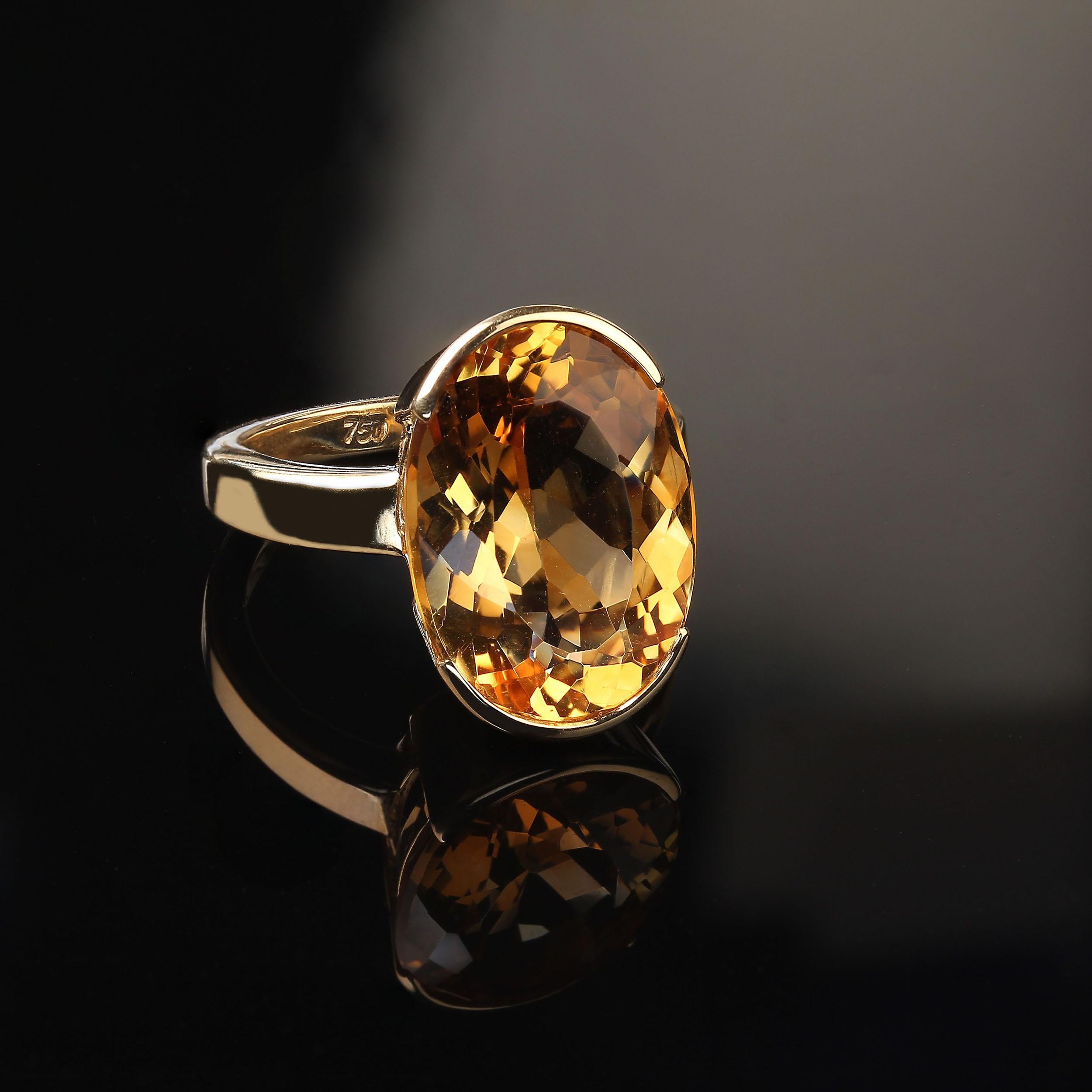 oval citrine ring