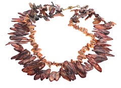 Elegant Flippy Floppy Double Strand REAL Pearls 20" Necklace