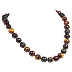 AJD Elegant Multi-Color Tiger's Eye Necklace