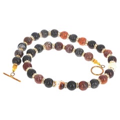AJD Elegant Natural Gorgeous Real Agates 20" Necklace