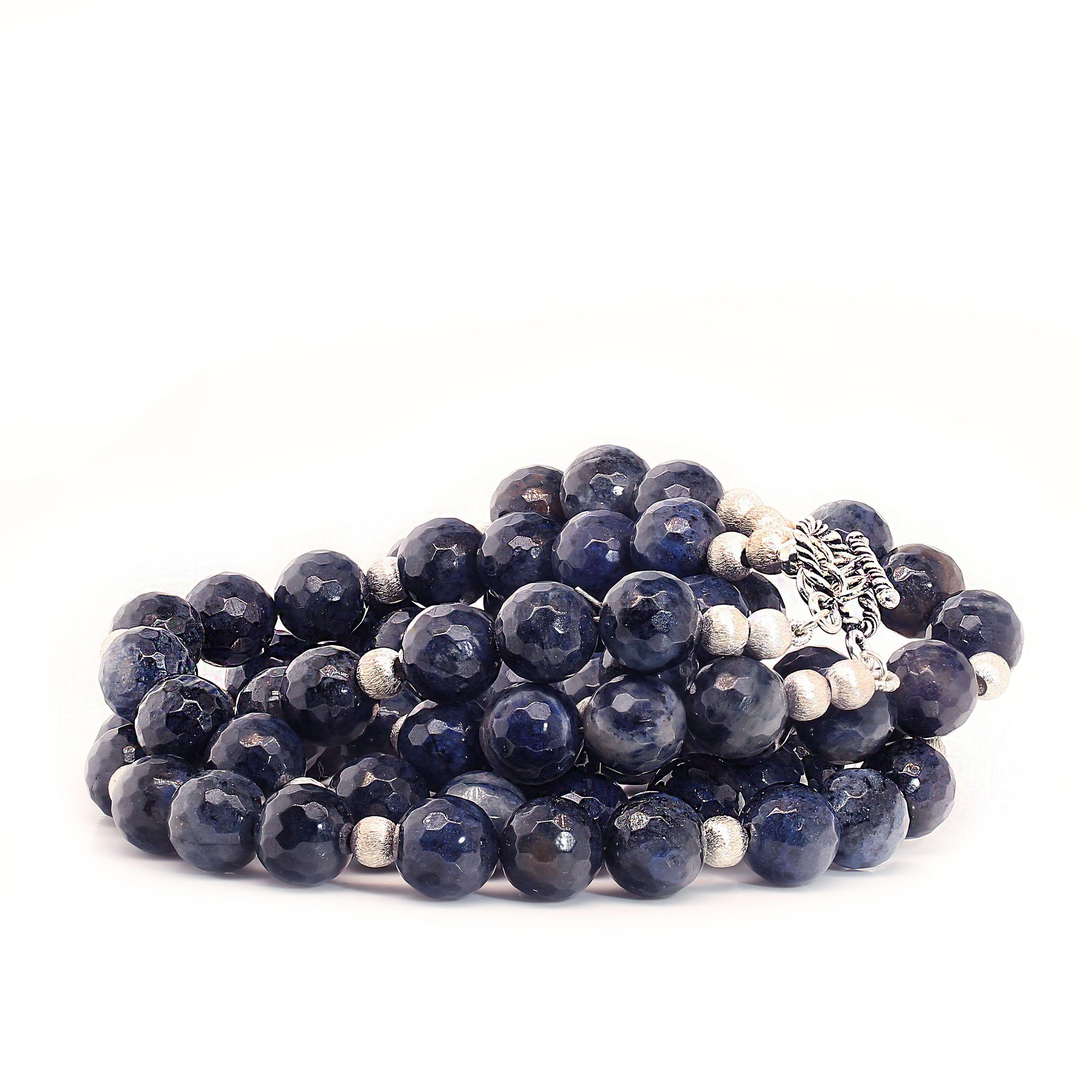 Collier de Dumortierite à deux brins - 20.5