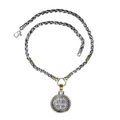 AJD Elegant Vintage 17 Inch Sterling Necklace and Pendant