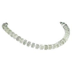 AJD Fancy Cut Prasiolite Necklace with Vermeil Dragonfly Clasp