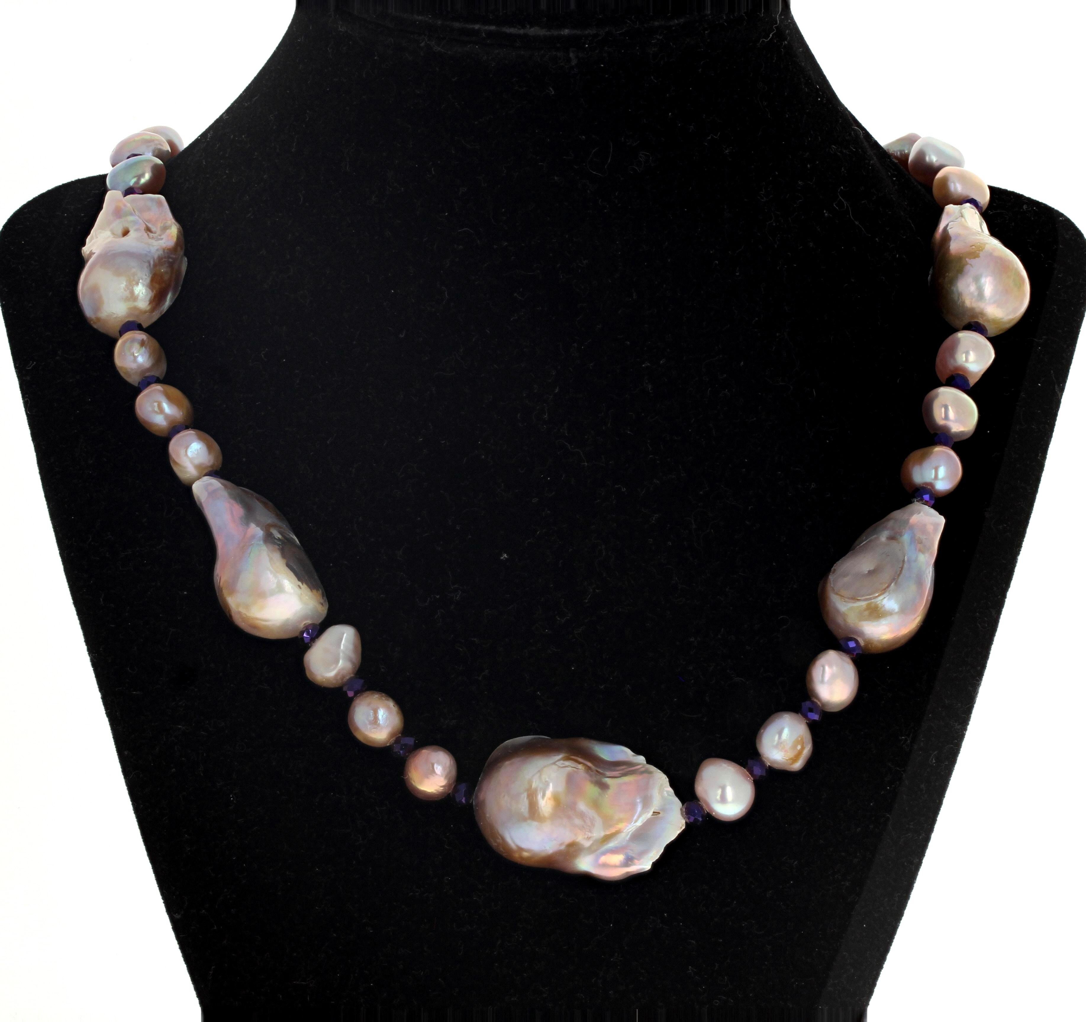 Women's or Men's AJD Fascinating Real Natural Baroque Pearls 20