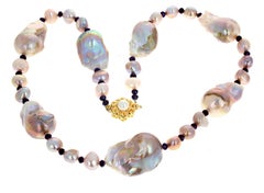 AJD Fascinating Natural REAL Baroque Pearls 20" Long Necklace