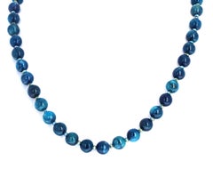 AJD Fascinatingly Beautiful Natural Real Azurite 20" Long Necklace