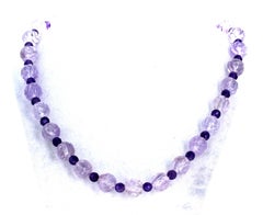 AJD Fascinatingly Cut Real Amethyst 18" Necklace