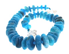 AJD Fascinatingly Dramatic Highly Polished Agate Rondels 17" Necklace