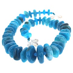 AJD Fascinatingly Dramatic Highly Polished Agate Rondels 17" Necklace