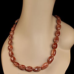 AJD Glorious Graduated 21-inch African Sunstone Necklace    Perfect Gift!