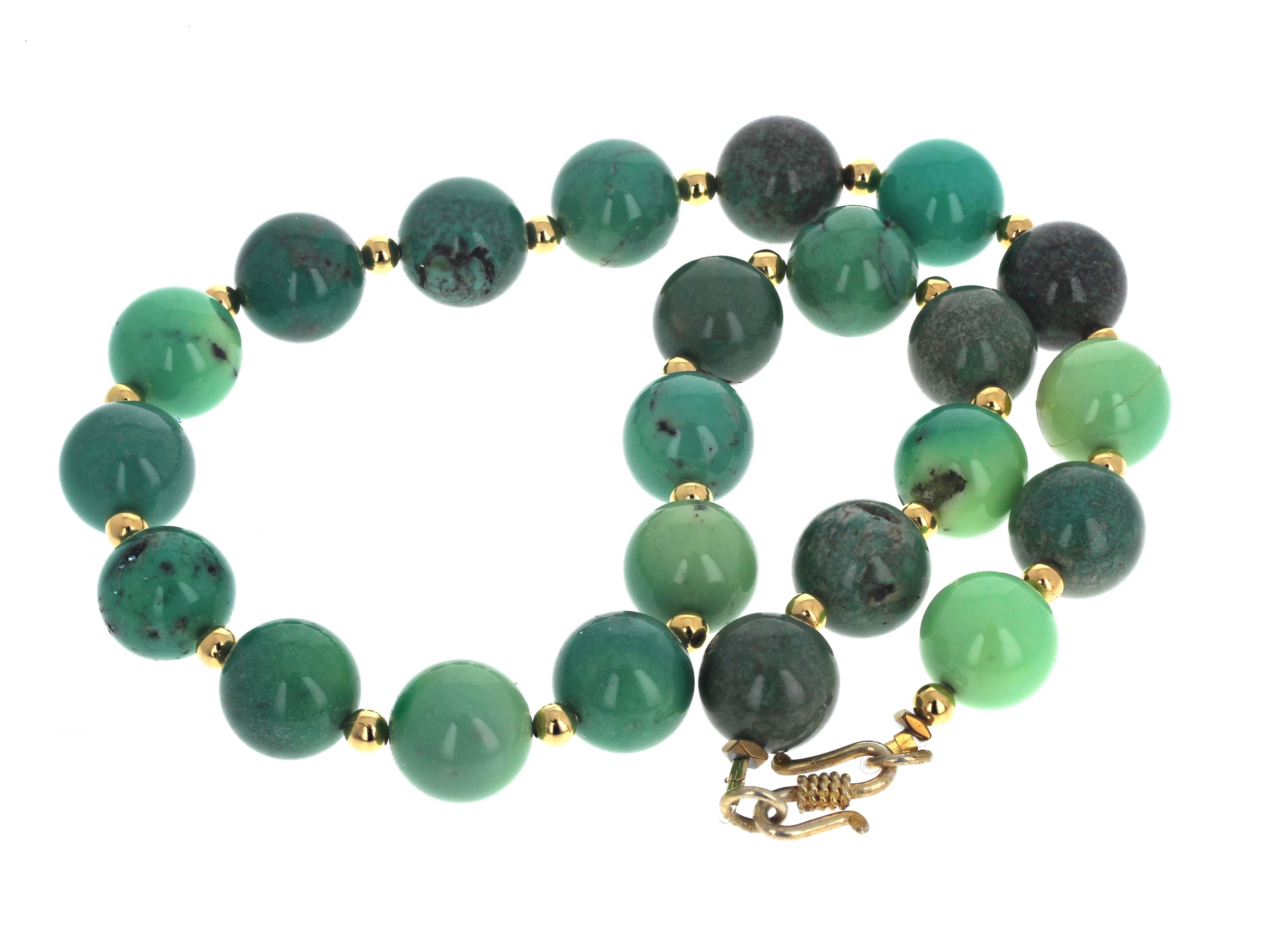 Women's or Men's AJD Beautiful Dramatic Natural Highly Polished Chrysocolla 20