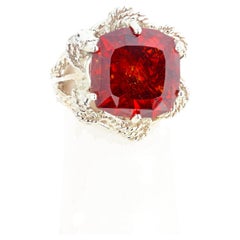 AJD Intensely Extremely Glittering VERY RARE 16.4 Carat Sphalerite Ring