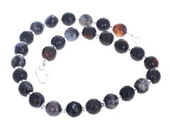 AJD Fascinating Lovely Fire Agate & Natural White Quartz 19" Necklace