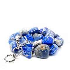 AJD Lapis Lazuli polished nugget 20 inch necklace