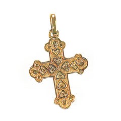 AJD Late 20th Century Delightful 14k Gold Italian Cross