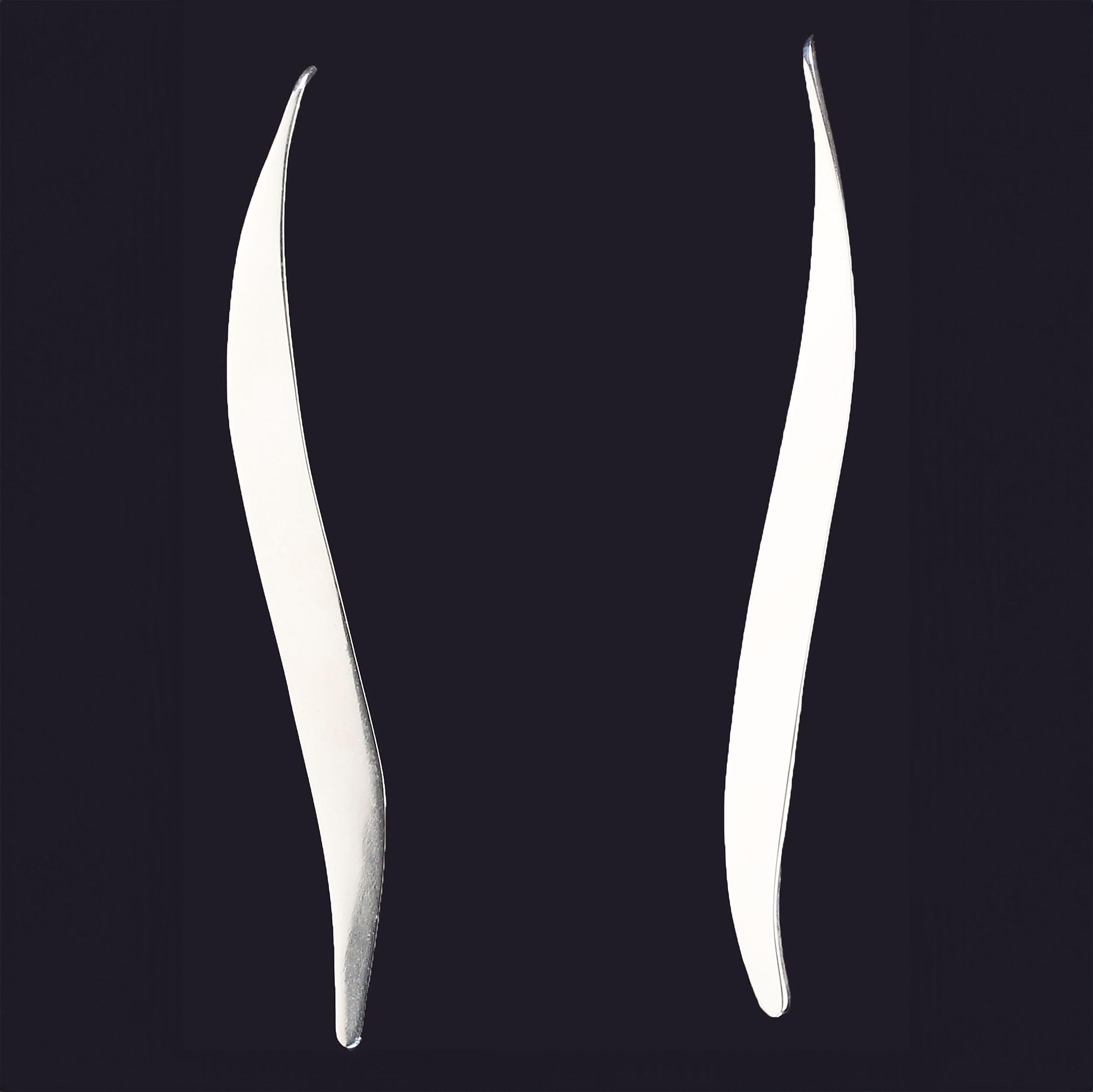 AJD Long Elegant Handmade Sterling Silver Earrings For Sale 4