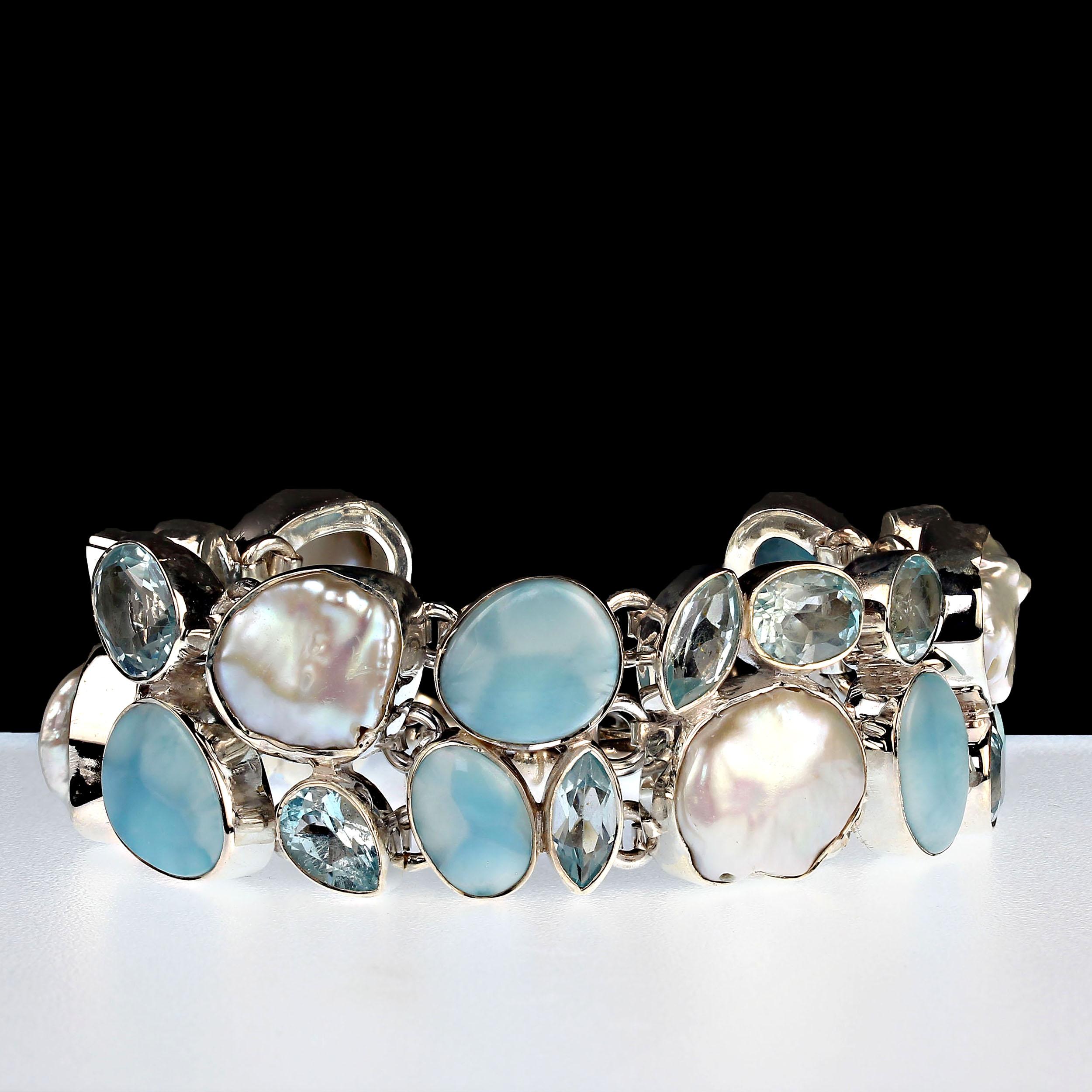 pearl and topaz bracelet